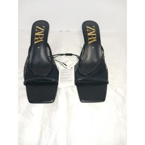 NWT Size 42 (11) Zara Black Mesh Slides